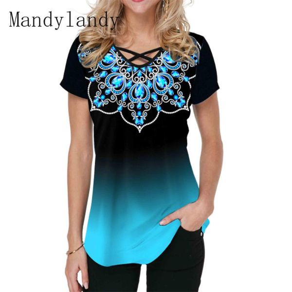 

mandylandy printed round neck tshirts short sleeve women shirts plus size loose camisetas ladies casual tees tshirt women's t-shirt, White