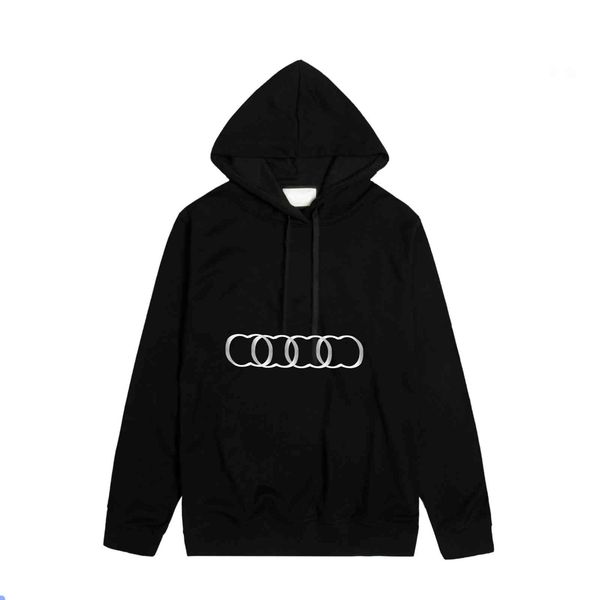 

men sweaters hoodie long sleeve fashion luxury clothing letter embroidery pullover sweater coat, Black