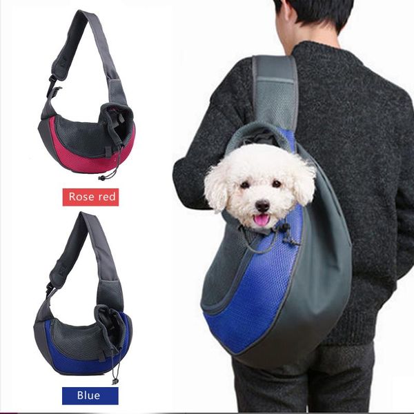 

dog car seat covers pet carrier sling bag mesh canvas shoulder hands-travel accessories