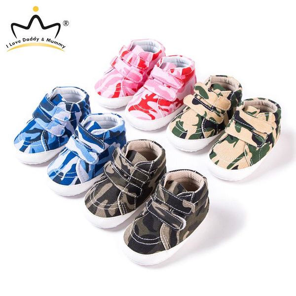 

spring camouflage born baby shoes toddler infant sneakers non-slip rubber soled outdoor first walkers