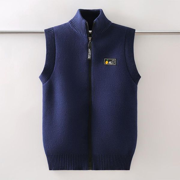 

waistcoat children vest fashion zipper design kids sleeveless knitted plus velvet warm for teen boy 4-15 years wear lc287, Camo