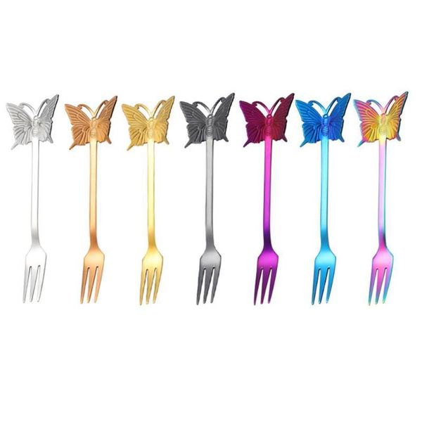 

spoons butterfly shape dessert fruit fork tea coffee mixing tableware cream spoon home ice kitchen scoop supplies steel a5r0