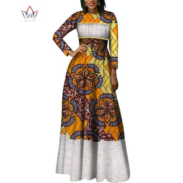 

casual dresses autumn fashion afriac for women dashiki lace patchwork traditional african clothing party dress wy2014, Black;gray