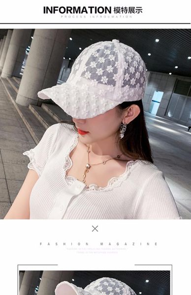 

wide brim hats gaono women lace trendy lightweight floral embroidery baseball cap dad hat with adjustable snapback hollow out sunshade, Blue;gray