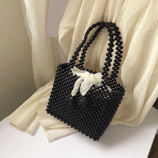 

bag fairy women's versatile ins woven beaded princess one shoulder fashion texture foreign style hand