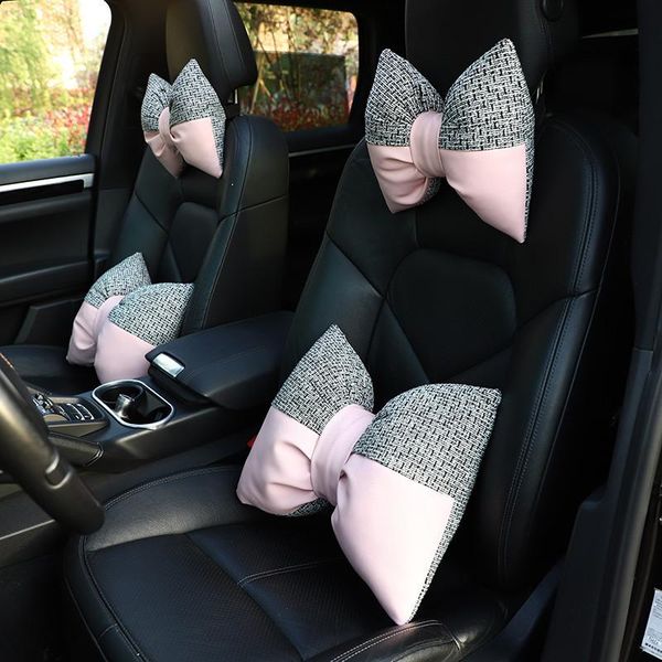 

seat cushions car bow headrest leather neck pillow lumbar interior wholesale various automotive interiors boutique
