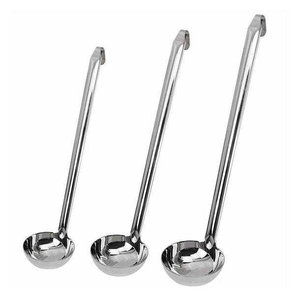 Colheres de aço inoxidável de aço inoxidável colher de servir colher inquebrável grande rodada jantar criativo cozinha cozinhar utensílios de mesa