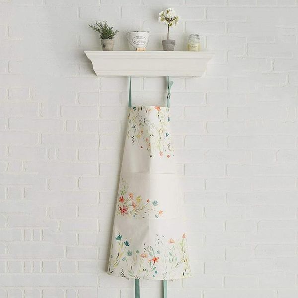 

aprons 1pc japanese floral apron sleeveless halter neck fashion cotton canvas dustproof and stainproof
