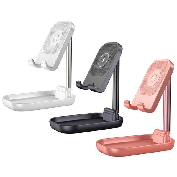 

cell phone mounts & holders stand with wireless qi charger angle height adjustable charging 10w/7.5/5w for tablet