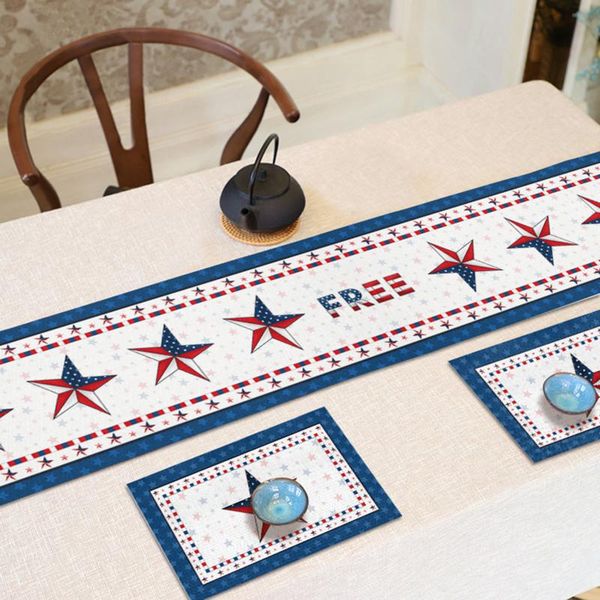 

table cloth creative valentine's day polyester cotton printed flag decorations home wedding deco runner tabl