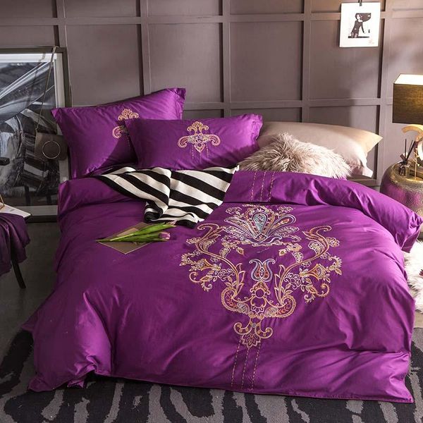 

bedding sets 100% cotton embroidery jacquard duvet/comforter flat king sheet flowers love cover bed  set linen bedclothes