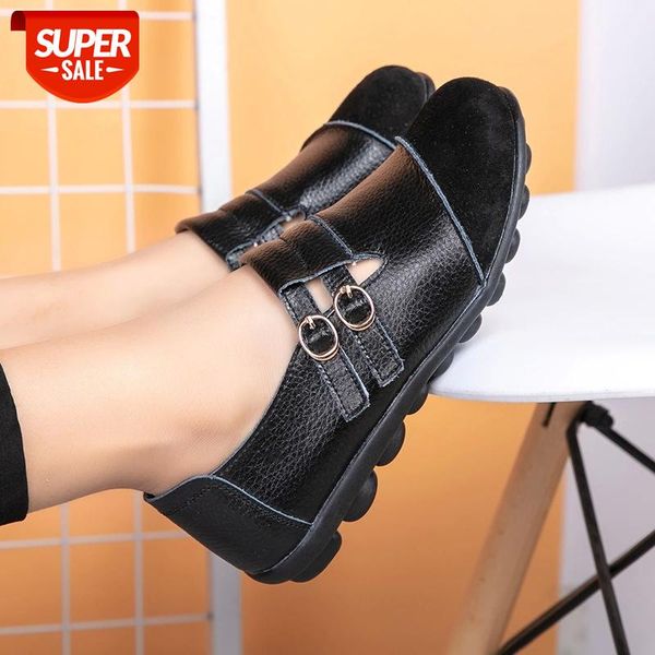 

new arrival plus size loafers ladies shoes casual comfortable flats female genuine leather woman tenis feminino #9s72