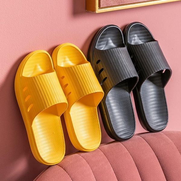 

slippers women's thick platform summer beach eva soft sole slide sandals leisure men ladies indoor bathroom anti-slip shoes, Black