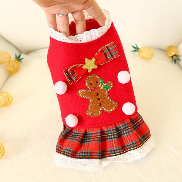 

dog apparel christmas clothes winter dress cat chihuahua yorkshire pomeranian poodle bichon schnauzer pet clothing xmas costume