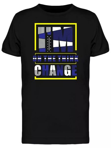 

i am on the think typography men's tee -image by shutterstock, White;black