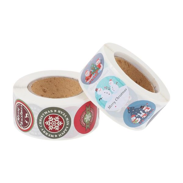 

gift wrap 2 rolls christmas self-adhesive sealing stickers envelope decorative