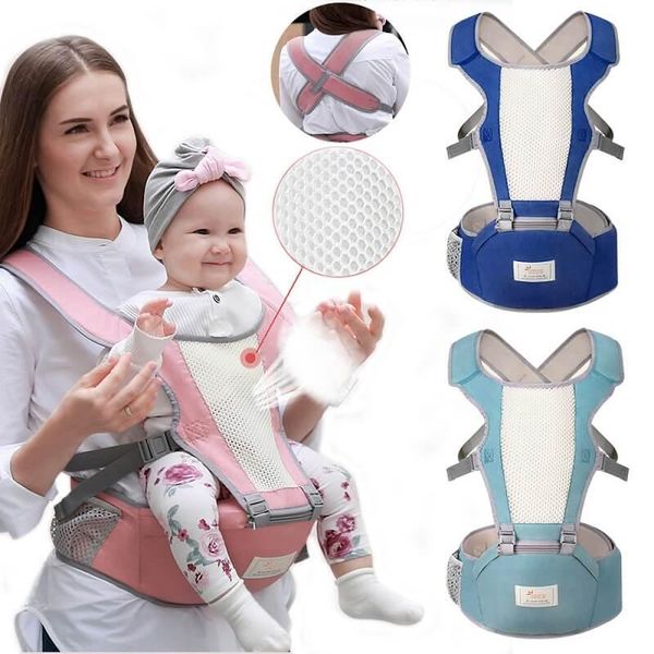 

carriers, slings & backpacks summer ergonomic baby carrier backpack breathable portable infant carriers waist stool kangaroo hipseat sling w
