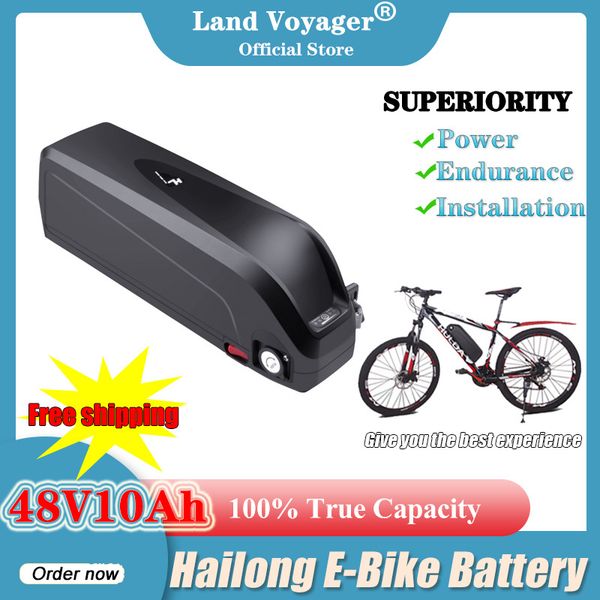

land voyager 48v 10ah hailong cells e-bike lithium batteries pack for bafang usb port powerful battery electric bicycle conversions