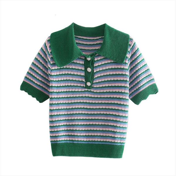 

summer artificial jewelry button women sweaters polo shirt striped womens short sleeve t, White;black