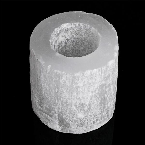 

decorative objects & figurines natural selenite candle holder white gypsum candlestick crystal stones home decor party wedding dinner decora