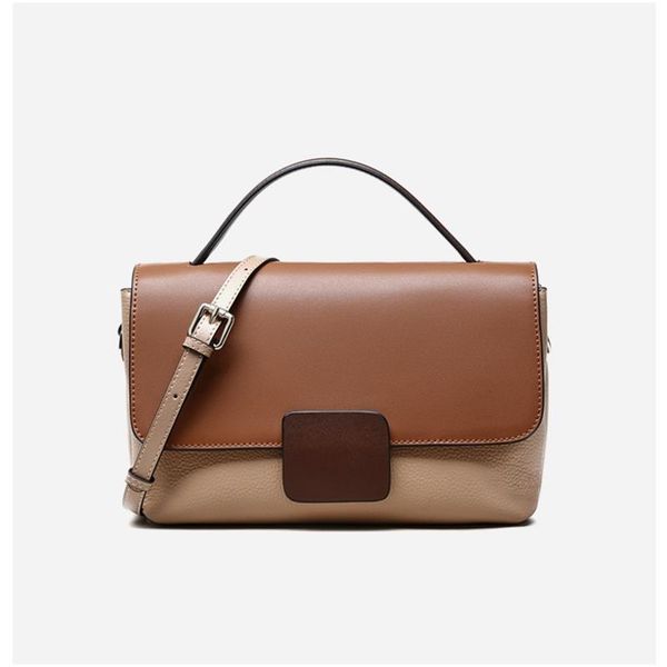 

duffel bags natural cowhide leather bag panelled messenger large capacity shoulder 2021 arrival fashion handbag