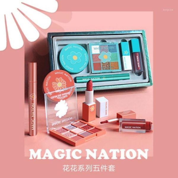 

fantasy flower moon xi fresh five pieces gift box set eye shadow mascara face powder lipstick lip glaze combination sets1