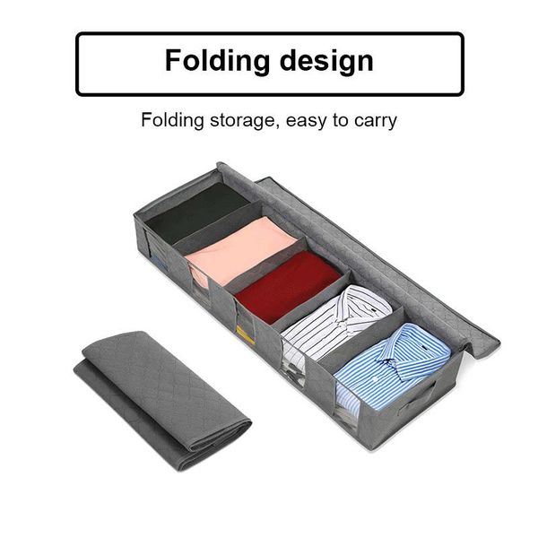 

folding non-woven fabric storage boxes clothes toys blankets bag drawer divider lidded closet organizers bags