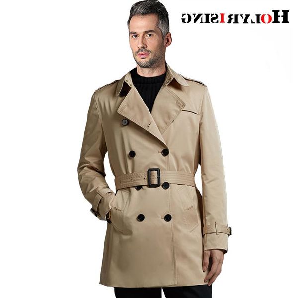 

men's trench coats arrive male double-breasted coat medium-long khaki fashion slim -4xl 18837-5, Tan;black