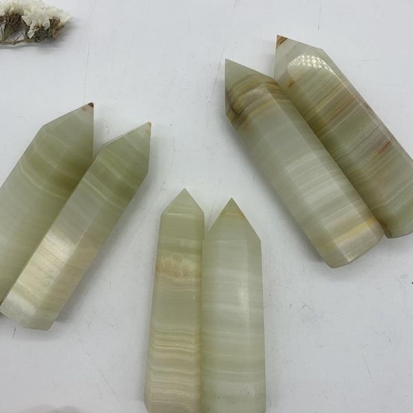 

1pc natural afghanistan jade crystal healing point wand decoration polished stones crystals and decorative objects & figurines