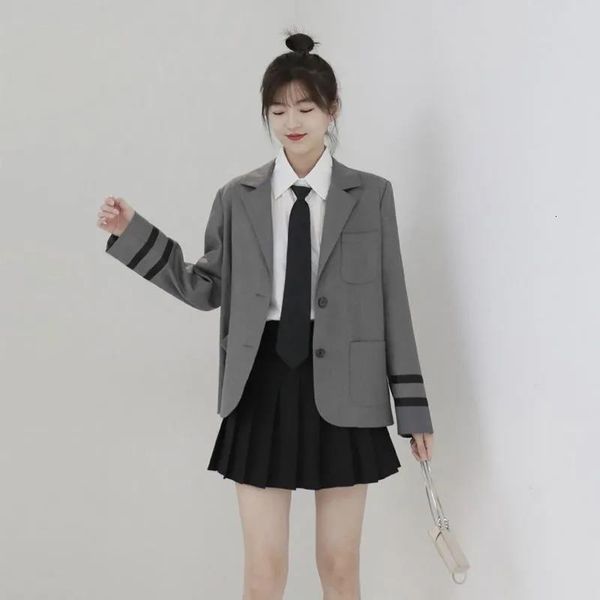 

women's suits & blazers autumn new office female blazers casual loose suit black gray business clothes tuhp, White;black
