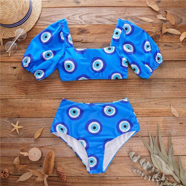 

ruffle print bikinis women swimsuit high waist swimwear bather bandeau bathing suit beachwear swim biquini female, White;black