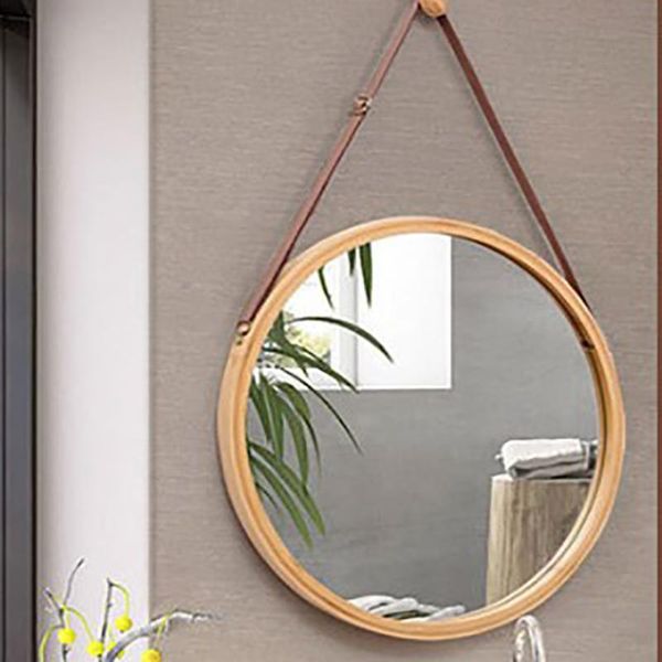 Aynalar Ev Banyo Duvar Asılı Ayna Multifuctional Nordic Banyo Dekorasyon Yuvarlak Tuvalet Yarım Uzunlukta