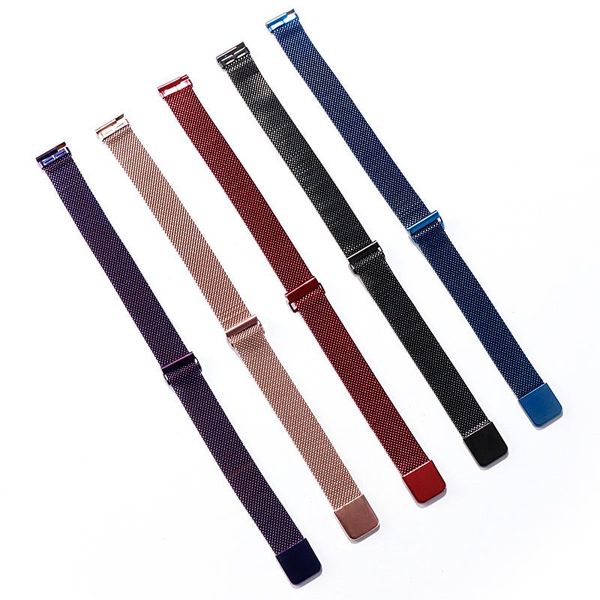 

watch bands stainless stee mesh watchband 14mm 16mm 18mm 20mm 22mm 24mm hollow strap bracelet wholesale, Black;brown