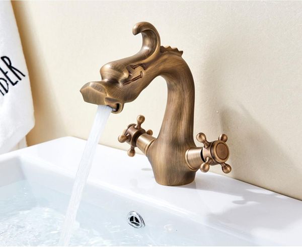 

bathroom faucet uropean style antique copper wash basin retro single hole art above counter sink faucets