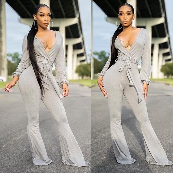 

women's jumpsuits & rompers 2021 woman autumn winter fashion flared trouser office lady, Black;white