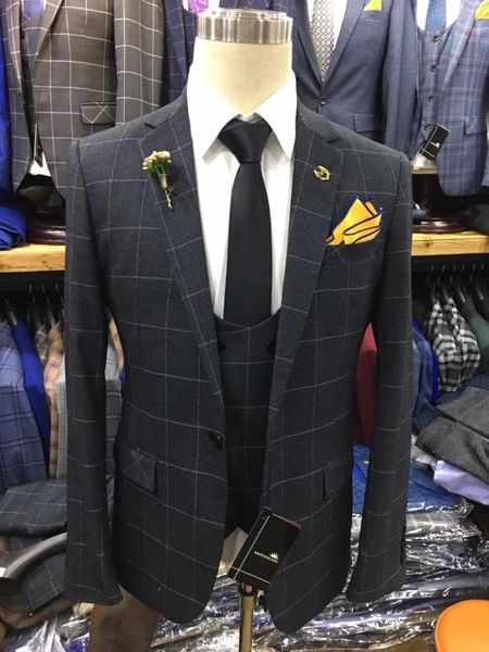 

men's suits & blazers 2021 formal men suit set skinny wedding groom blazer prom tusxedo double-breasted vest jacket+pant business 3 pie, White;black