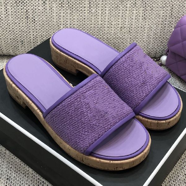

70% off wholesale sandals flip-flops platform flat mules lazy loafers shoes woman leather slippers casual half party color zapatos de mujer, Black