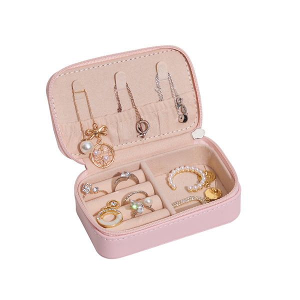 

jewelry pouches, bags travel easy to carry small leather box high grade pu, Pink;blue