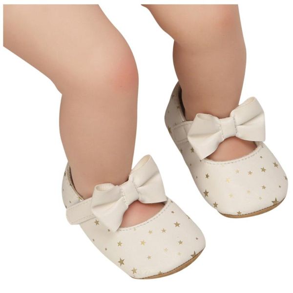 

first walkers kids shoes born baby toddler girl princess cute walk star printed bow zapatos #y3