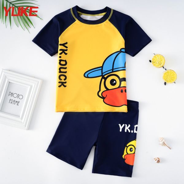 

yuke children' swimsuit boys' split small middle large children' swimsuit suit 2021 new cartoon swimsuit, Red;black