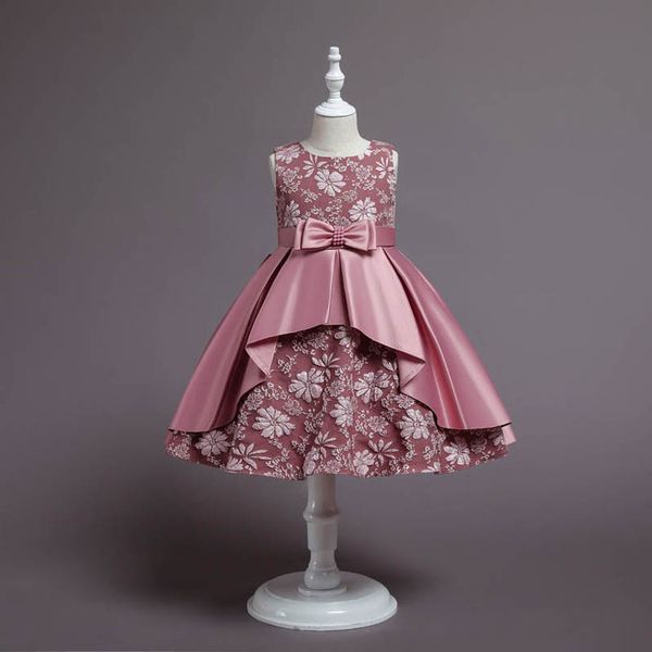 

girls dresses kids clothes tutu skirt bow cute princess party show dress pettiskirt children clothing b8102, Red;yellow