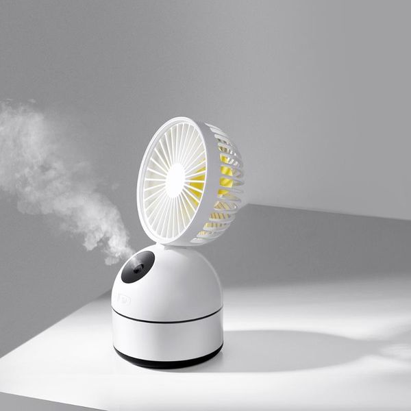 

electric fans portable 3 speed adjustable deskusb fan with spray humidifier cooling and rechargeable battery of 2000 mah