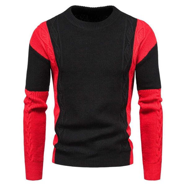 

men's sweaters good quality o-neck fashion male slim fit casual colorful winter pullovers size xxl e1mw, White;black