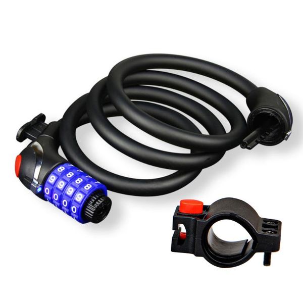 

bike locks 4 digits led light combination code security universal password lock anti theft cable steel wiring bicycle garage doors