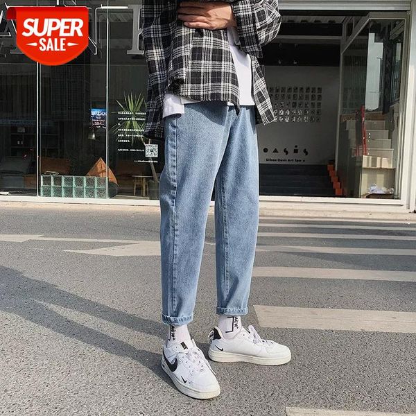 

2020 men's stretch slim fit cargo pocket jeans fashion brand blue light-color casual pants biker denim trousers plus size 27-36 #kg8q