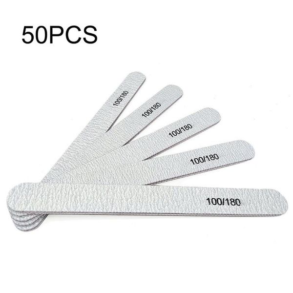 

nail files 50pcs portable double-sided polish strip 100 / 180 sandpaper file finger care tool salon usage accessories