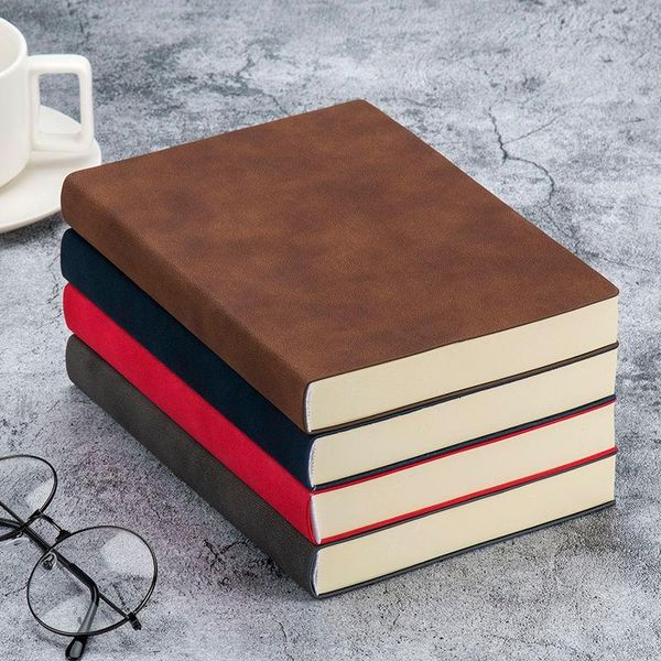 

notepads blank page notebook a5 fine art painting sketch a4 super thick soft leather diary office 365 planner, Purple;pink