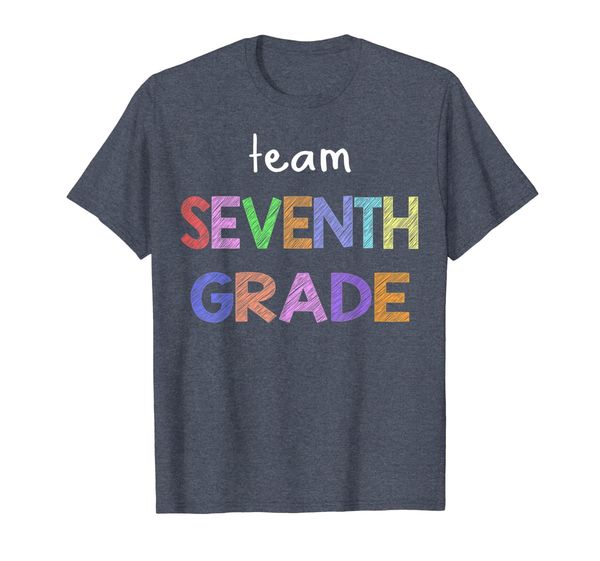 

team seventh grade t-shirt 7th grade back to school gift tee, White;black