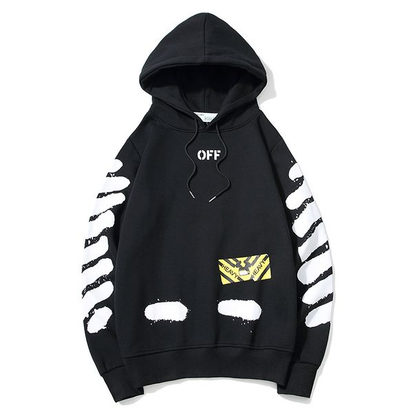 

off hooded plush sweater, Black