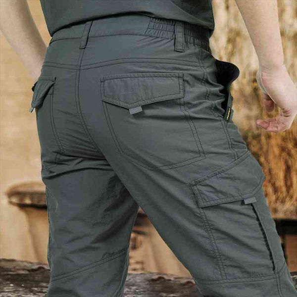 

thin army military tactical women pant cargo trousers breathable summer casual long male waterproof quick dry, Black